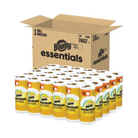 Bounty® Essentials Kitchen Roll Paper Towels, 2-Ply, 11 x 10.2, 40 Sheets/Roll, 30 Rolls/Carton - CT/1 - PGC-74657-CT