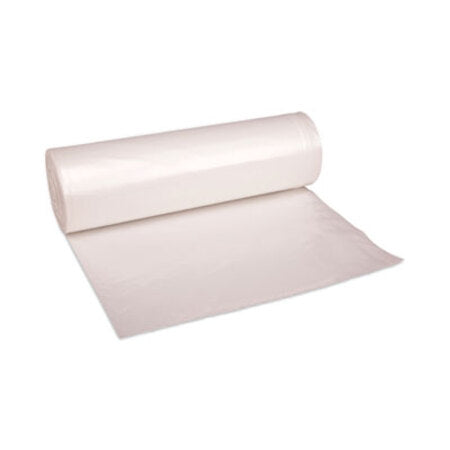 Boardwalk® High-Density Can Liners, 60 gal, 11 microns, 38" x 58", Natural, 25 Bags/Roll, 8 Rolls/Carton - CT/1 - BWK-385814-CT