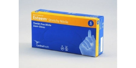 Cardinal Exam Glove ESTEEM™ Stretch Medium NonSterile Nitrile Standard Cuff Length Textured Fingertips Teal Chemo Tested - Box of 150 - 8856NMB-BX