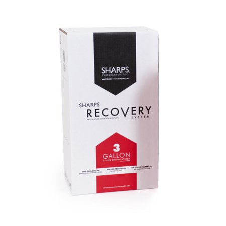 Sharps Compliance Mailback Sharps Container Sharps Recovery System™ Red Base 3 Gallon - Each - 130001-EA