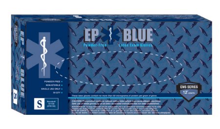 Innovative Healthcare Corp Exam Glove DermAssist® EP Blue™ Large NonSterile Latex Extended Cuff Length Fully Textured Blue Chemo Tested - Case of 500 - 181300-CS