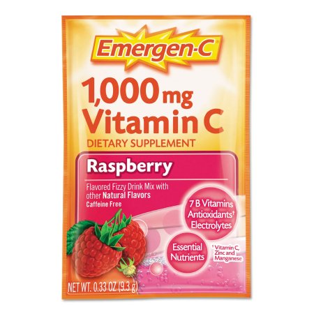 Glaxo Consumer Products Oral Supplement Emergen-C® Daily Immune Support Raspberry Flavor Powder 0.30 oz. Individual Packet - Box of 30 - 07631430201-BX