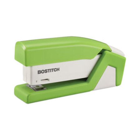 Bostitch® InJoy Spring-Powered Compact Stapler, 20-Sheet Capacity, Green - Each - ACI-1513-EA