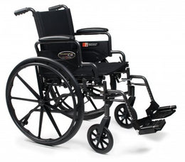 Graham-Field Lightweight Wheelchair Traveler® L4 High Strength Dual Axle Full Length Arm Swing-Away Footrest Black Upholstery 18 Inch Seat Width Adult 300 lbs. Weight Capacity - Each - 3F030140-EA
