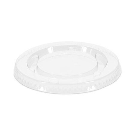 Pactiv Evergreen Plastic Portion Cup Lid, Fits 1.5 oz to 2.5 oz Cups, Clear, 100/Pack, 24 Packs/Carton - CT/1 - PCT-YLS2FR-CT