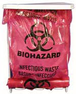 Unimed - Midwest Biohazard Bag Rack with Lid 7.5 X 10.5 X 15.5 Inch, 3 gal., Wire, With Lid - Each - BGRS004003-EA