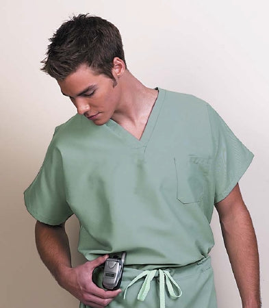 Fashion Seal Uniforms Scrub Shirt 2X-Large Cobalt Blue 1 Pocket Short Sleeve Unisex - Each - 78720-2XL-EA