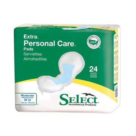 Principle Business Enterprises Bladder Control Pad Select® 7-1/4 X 16-1/2 Inch Heavy Absorbency Superabsorbant Core Long - Case of 96 - 2882-CS
