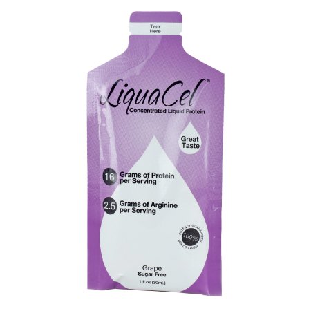 Global Health Products Oral Supplement LiquaCel® Grape Flavor Liquid 1 oz. Individual Packet - Case of 100 - GH95-CS