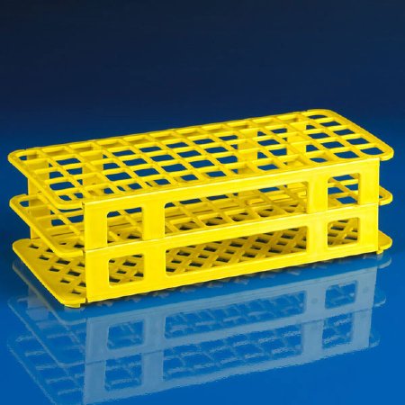 Globe Scientific Stacking Test Tube Rack Globe® Scientific 456500 Series 60 Place 15 to 17 mm Tube Size Yellow 2-4/5 X 4-1/8 X 9-3/5 Inch - Each - 456506-EA