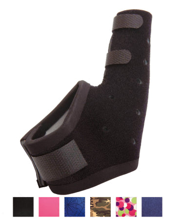 DJO Thumb Brace Exos® Extended Short Thumb Spica™ Adult Small Hook and Loop Strap Closure Right Hand Black - Each - 211-42-1111-EA