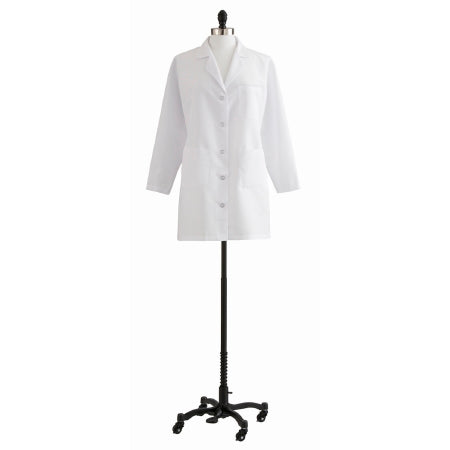 Medline Lab Coat White Size 14 Mid Length Reusable - Each - MDT11WHT14E-EA