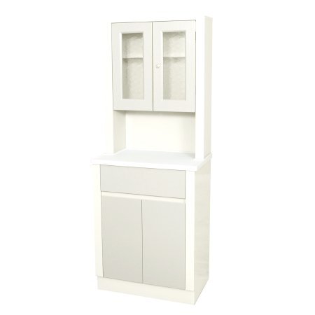 UMF Medical Treatment Cabinet Floor Standing Metal 1 Drawer 2 Shelves - Each - 6130-EA