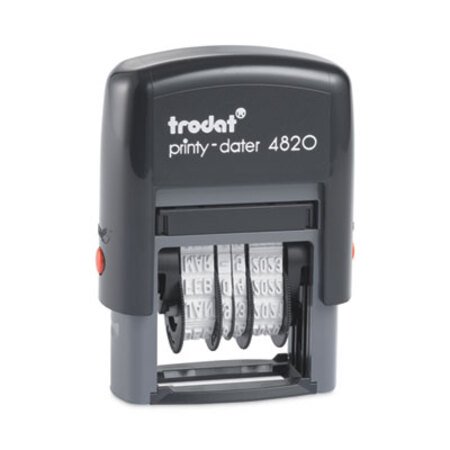 Trodat® Printy Economy Date Stamp, Self-Inking, 1.63" x 0.38", Black - Each - USS-E4820-EA
