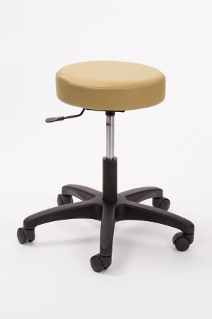 Brandt Industries Exam Stool Econobuoy Backless Pneumatic Height Adjustment 5 Casters Saddle Tan - Each - 13421STN-EA