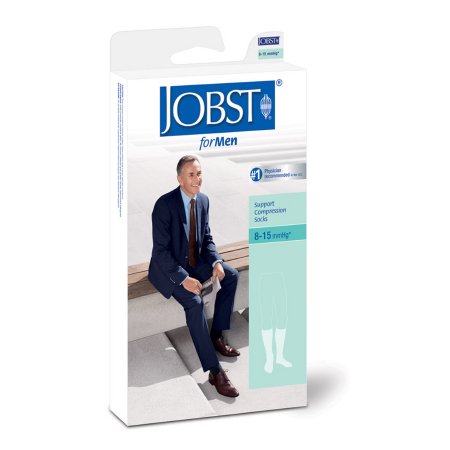 BSN Medical Compression Socks JOBST® for Men Classic Knee High Small White Closed Toe - Pair - 110331-PR