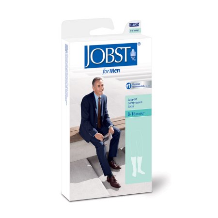 BSN Medical Compression Socks JOBST® for Men Classic Knee High Medium White Closed Toe - Pair - 110332-PR