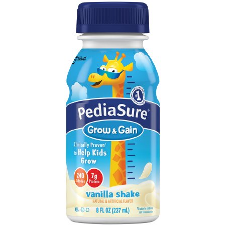 Abbott Nutrition Pediatric Oral Supplement PediaSure® Grow & Gain Shake 8 oz. Bottle Liquid Calories - Pack of 6 - 58049-PK