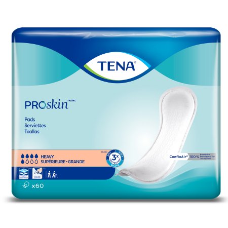 Essity HMS North America Inc Bladder Control Pad TENA ProSkin™ Heavy 12 Inch Length Heavy Absorbency Dry-Fast Core™ One Size Fits Most - Case of 180 - 41509-CS