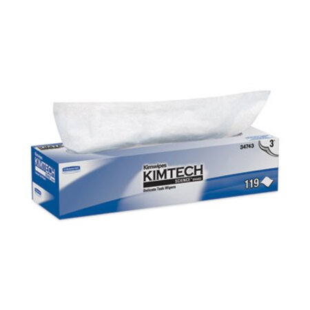 Kimtech™ Kimwipes Delicate Task Wipers, 3-Ply, 11.8 x 11.8, Unscented, White, 100/Box, 15 Boxes/Carton - CT/1 - KCC-34743-CT