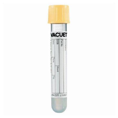 Greiner Bio-One VACUETTE® Z Serum Sep Clot Activator Venous Blood Collection Tube Clot Activator / Separator Gel Additive 3.5 mL Pull Cap Polyethylene Terephthalate (PET) Tube - Box of 50 - 454228P-BX