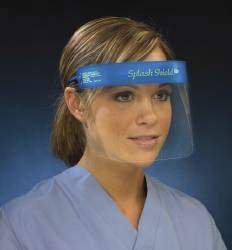 Splash Shield Face Shield Kit Splash Shield lite One Size Fits Most Half Length Anti-fog Disposable NonSterile - Case of 200 - 4540SC-CS