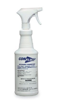 Fisher Scientific ConFlikt® Surface Disinfectant Cleaner Quaternary Based Pump Spray Liquid 32 oz. Bottle Fresh Scent NonSterile - Each - 0435534-EA