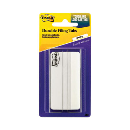 Post-it® Tabs Solid Color Tabs, 1/3-Cut, White, 3" Wide, 50/Pack - Pack of 1 - MMM-686F50WH3IN-PK