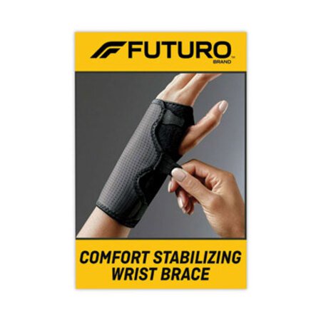 Futuro™ Adjustable Reversible Splint Wrist Brace, Fits Wrists 5.5" to 8.5", Black - Each - MMM-10770EN-EA