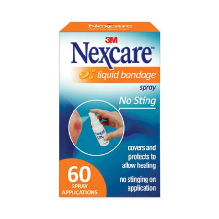 3M Nexcare™ No-Sting Liquid Bandage Spray, 0.61 oz - Each - MMM-LBS11803-EA
