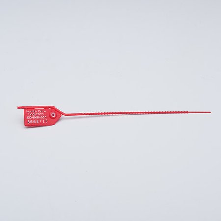 Health Care Logistics Draw-Tight Seal Health Care Logistics Write On Red Nylon 7-7/8 Inch - Pack of 100 - 7951-PK