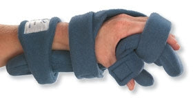Alimed Resting Hand Splint SoftPro™ Functional Fabric Right Hand Blue Large - Each - 2970002691-EA