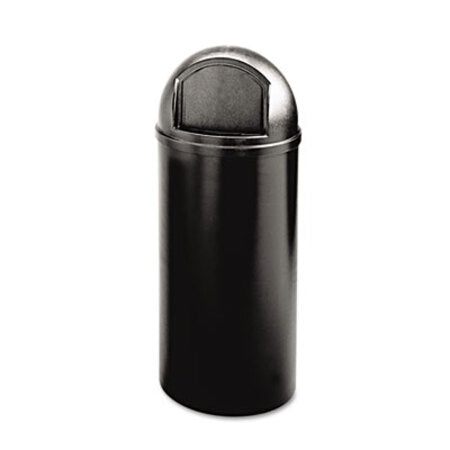 Rubbermaid® Commercial Marshal Classic Container, 25 gal, Plastic, Black - Each - RCP-817088BK-EA