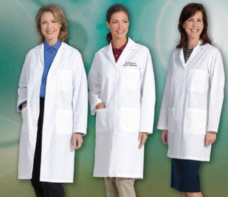 Fashion Seal Uniforms Lab Coat White X-Small Knee Length Reusable - Each - 400-2XS-EA