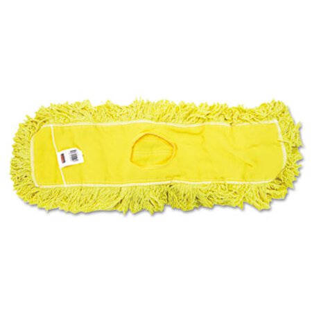Rubbermaid® Commercial Trapper Commercial Dust Mop, Looped-end Launderable, 5" x 24", Yellow - Each - RCP-J15300YEL-EA