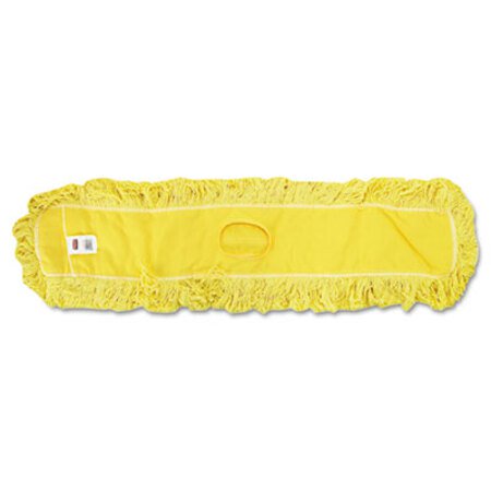 Rubbermaid® Commercial Trapper Commercial Dust Mop, Looped-end Launderable, 5" x 48", Yellow - Each - RCP-J15700YEL-EA