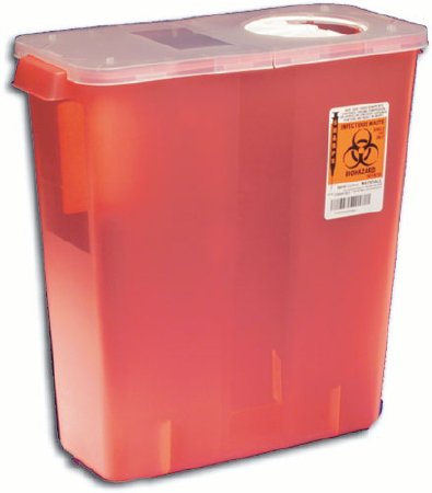 Cardinal Universal Hazardous Waste Container Covidien Black Base Horizontal Entry 2 Gallon - Case of 20 - 8602U-CS