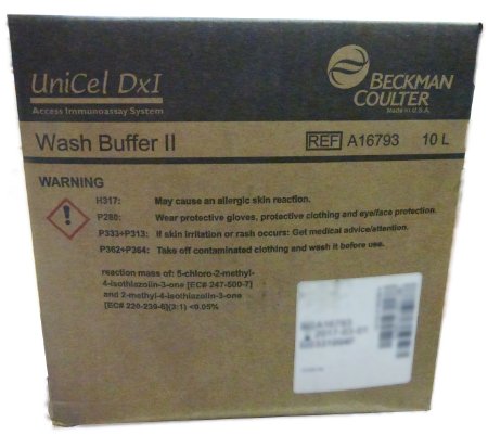 Beckman Coulter Wash Reagent UniCel® Dxl Wash Buffer II For UniCel® DxI Immunoassay Systems 1 X 10 Liter - Box of 1 - A16793-BX