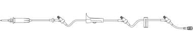 B. Braun Primary IV Administration Set Caresite® Gravity 3 Ports 15 Drops / mL Drip Rate Without Filter 112 Inch Tubing - Case of 50 - 354205-CS