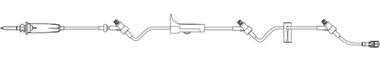 B. Braun Primary IV Administration Set Caresite® Gravity 3 Ports 60 Drops / mL Drip Rate Without Filter 88 Inch Tubing Solution - Case of 50 - 354206-CS