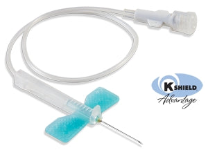 Kawasumi Laboratories Infusion Set K-Shield Advantage® 25 Gauge 3/4 Inch 12 Inch Tubing Without Port - Box of 50 - D3KA-25G-BX