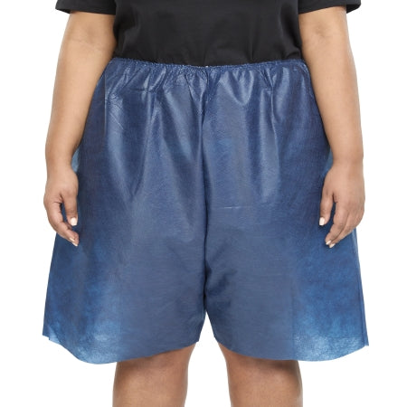 Graham Medical Products Exam Shorts MediShorts® 2X-Large / 3X-Large Navy Blue Nonwoven Adult Disposable - Case of 50 - 62380-CS