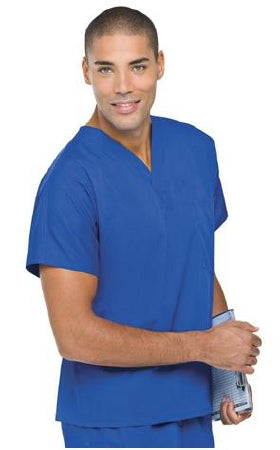 Landau Uniforms Scrub Shirt X-Large Navy Blue 1 Pocket Short Sleeve Unisex - Each - 71221NAVYXL-EA