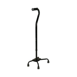 Medline Small Base Quad Cane Medline Steel 29 to 38 Inch Height Black - Case of 1 - MDS86222XW-CS