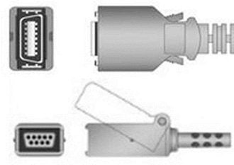 Sage Services Group SpO2 Extension Cable Sage Services Serial Connector Monitor Side, 9-Pin Connector Sensor Side, 3.0m - Each - E06-30M-EA
