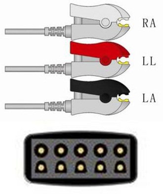 Sage Services Group ECG Leadset Sage Services 3 Lead, Grabber, Shielded, 0.9m - Each - L02-03-29P-EA