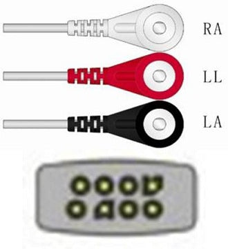 Sage Services Group ECG Leadset Sage Services 3 Lead, Snap, 0.9m - Each - L07-03-29S-EA