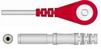 Sage Services Group ECG Leadset Sage Services DIN 1-Lead, Red, Snap, Unshielded, 0.9m - Each - L11-01-29S-R-EA