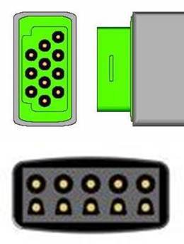 Sage Services Group ECG Cable Sage Services 11-Pin Connector Monitor Side, 5 Lead, 3.0m - Each - T02-05-36M-EA
