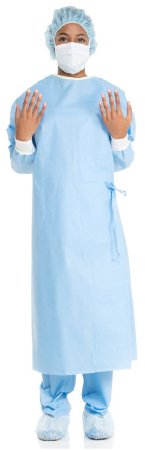 O&M Halyard Inc Non-Reinforced Surgical Gown ULTRA X-Large Blue NonSterile AAMI Level 3 Disposable - Case of 36 - 71321-CS